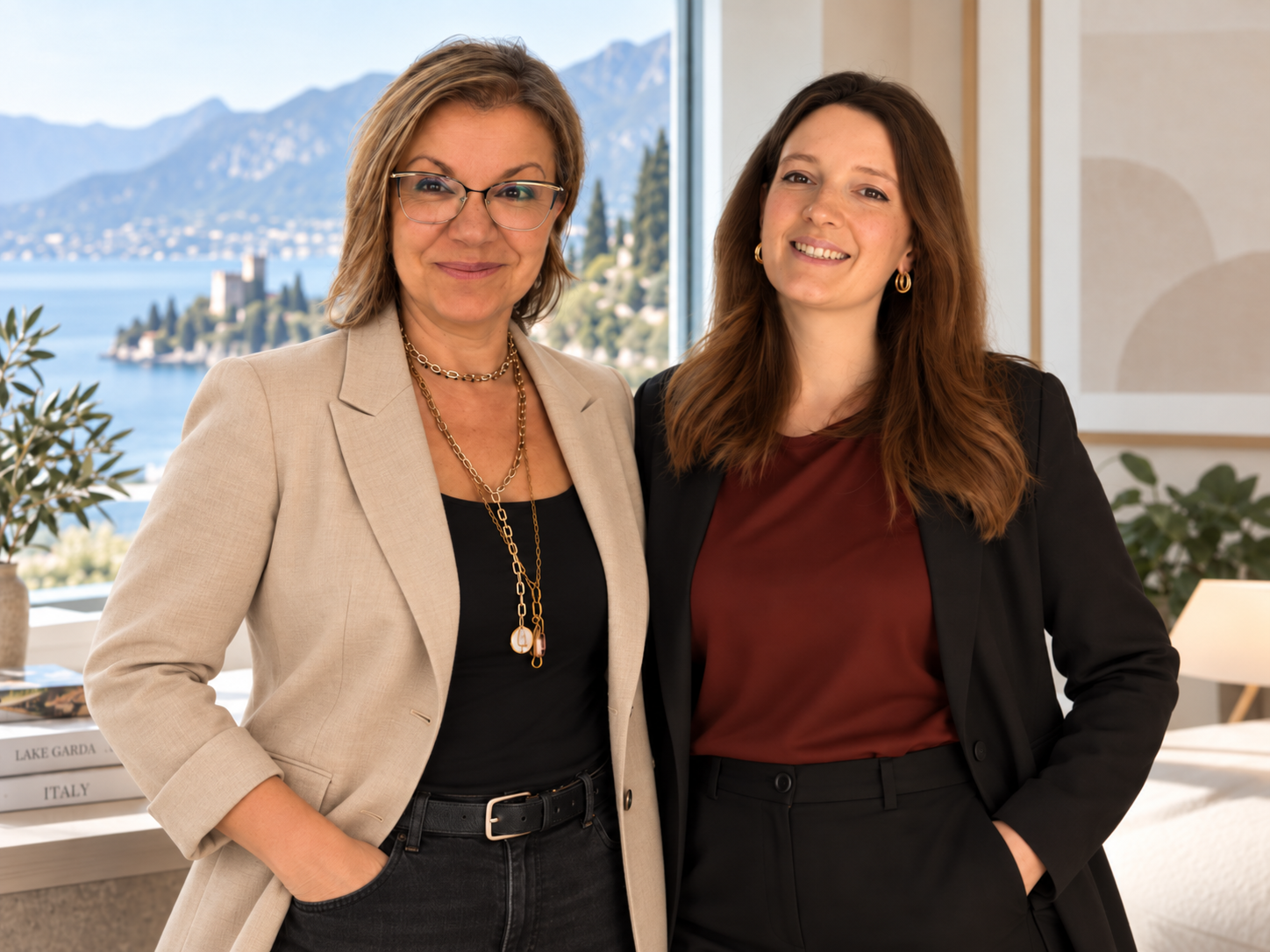 Gordana and Elisa of Scoprire l'Italia at Lake Garda