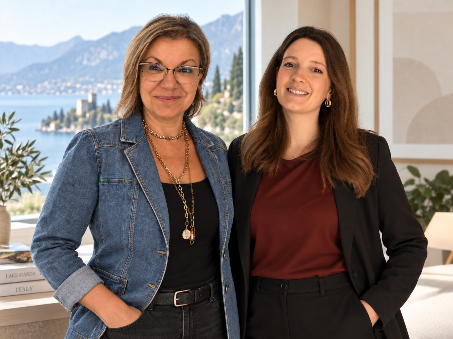 Gordana and Elisa of Scoprire l'Italia at Lake Garda